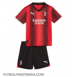 AC Milan Primera Equipación Niños 2023-24 Manga Corta (+ Pantalones cortos)